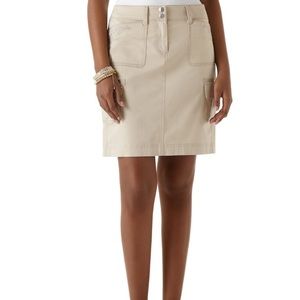 White House Black Market Tan Skirt Multiple Pocket